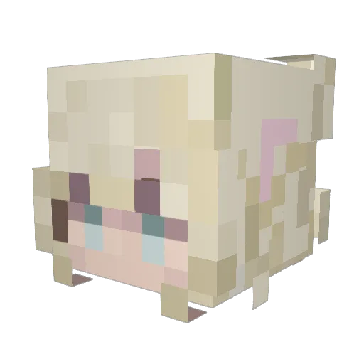 Lumichii Minecraft avatar head, 3D render