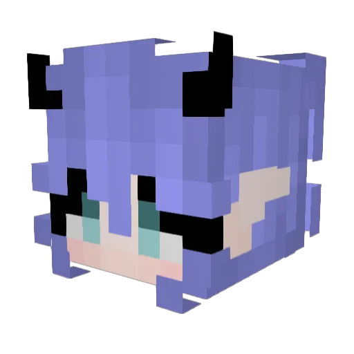 Lumiere_Fox Minecraft avatar head, 3D render
