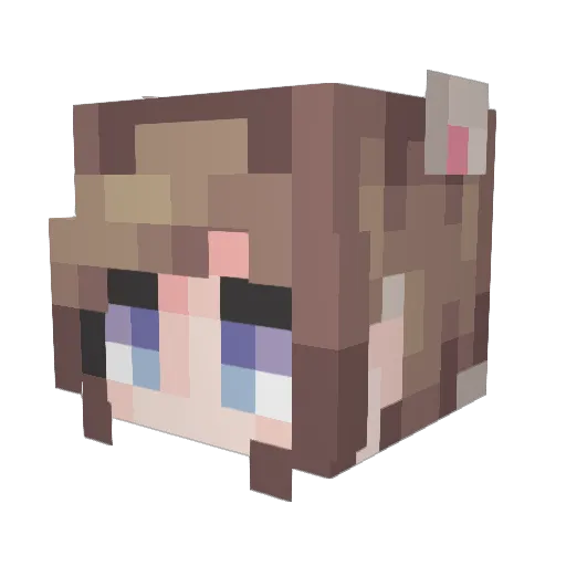 Lumies Minecraft avatar head, 3D render