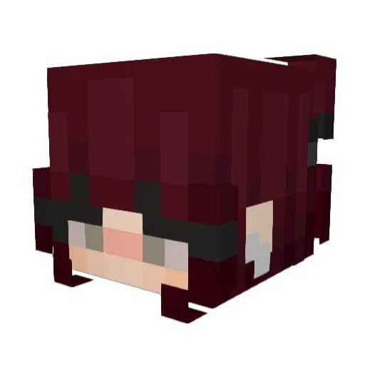 Lumiihu Minecraft avatar head, 3D render