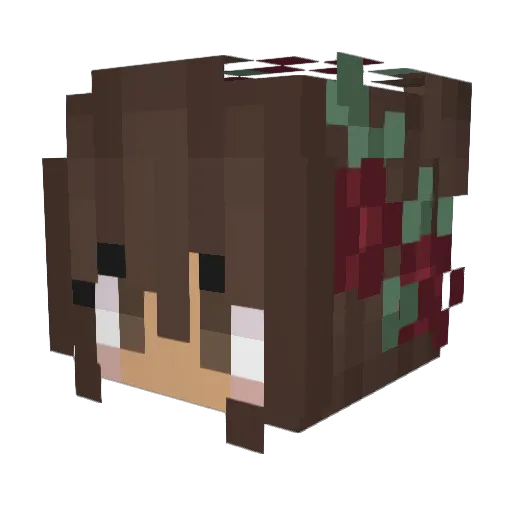 Lumiinee8 Minecraft avatar head, 3D render