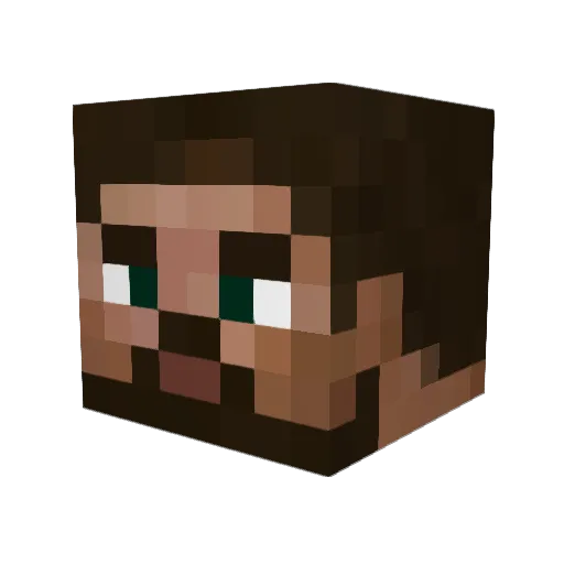 Lumik24 Minecraft avatar head, 3D render