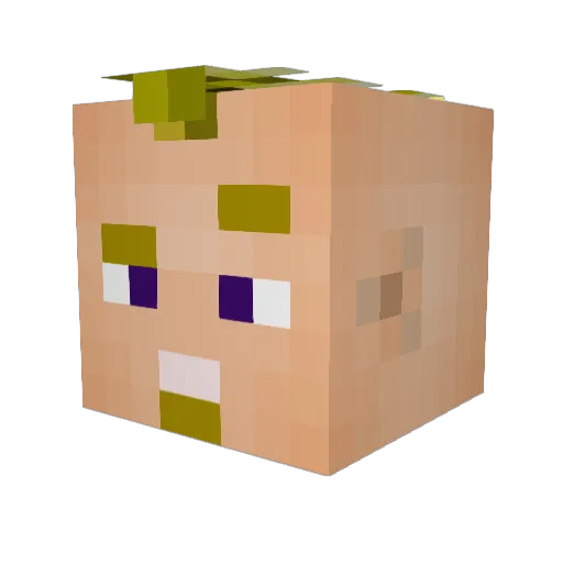LumikGun Minecraft avatar head, 3D render