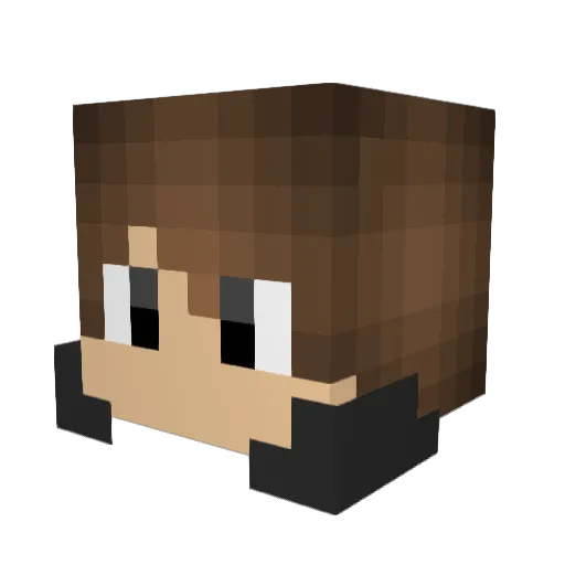 Lumikins Minecraft avatar head, 3D render