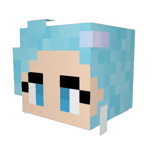 Lumikk0 Minecraft avatar head, 3D render
