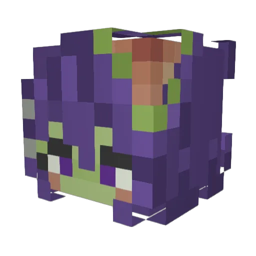 Lumin0sitey Minecraft avatar head, 3D render