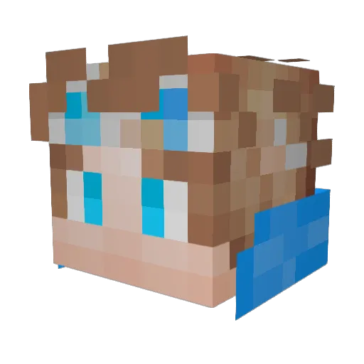 LuminAzer Minecraft avatar head, 3D render