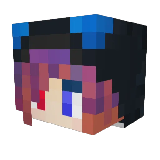 Lumina16x Minecraft avatar head, 3D render