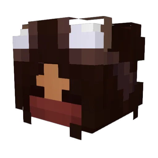 Luminah122 Minecraft avatar head, 3D render