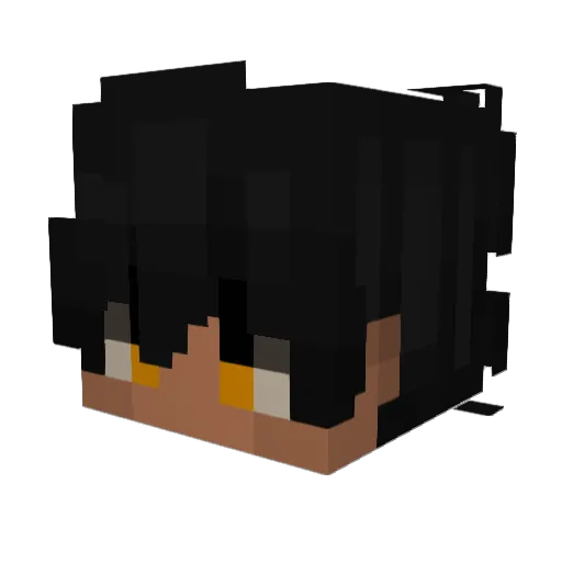 Luminapai Minecraft avatar head, 3D render