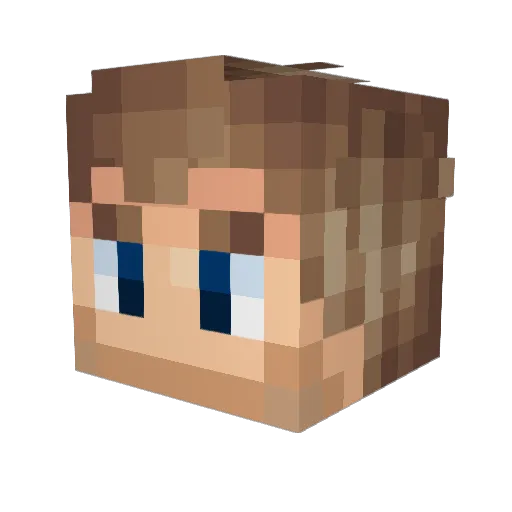 Luminar2009 Minecraft avatar head, 3D render