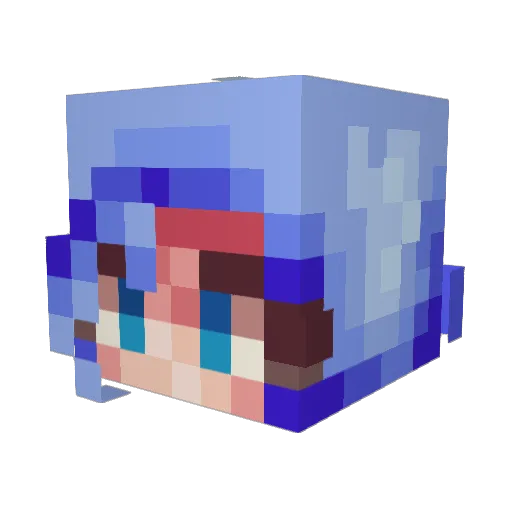 Luminari88 Minecraft avatar head, 3D render
