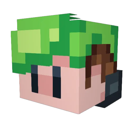 LuminaryTitan37 Minecraft avatar head, 3D render
