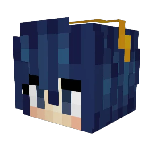 Luminaut Minecraft avatar head, 3D render
