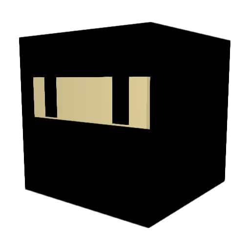 Luminautic Minecraft avatar head, 3D render