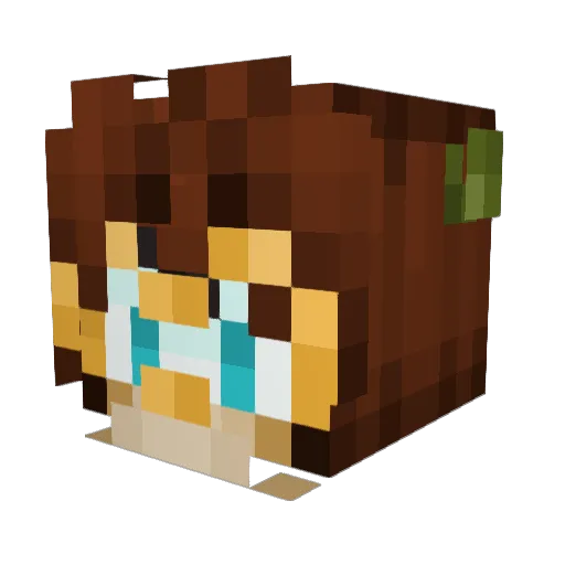 Luminave Minecraft avatar head, 3D render
