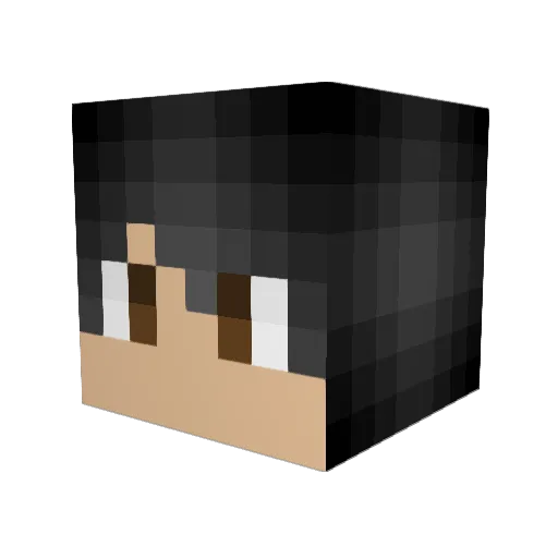 Luminbox Minecraft avatar head, 3D render