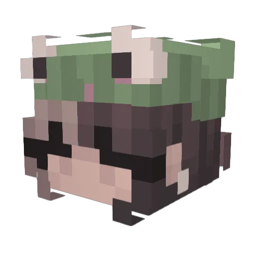 Lumine02 Minecraft avatar head, 3D render
