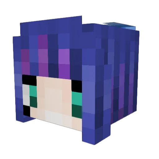 Lumine666 Minecraft avatar head, 3D render