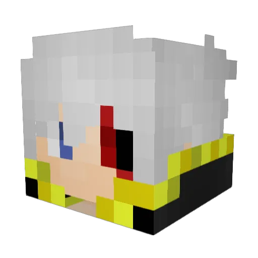 LuminesZent Minecraft avatar head, 3D render
