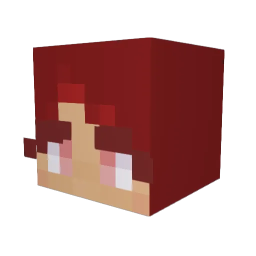LuminescentStar Minecraft avatar head, 3D render