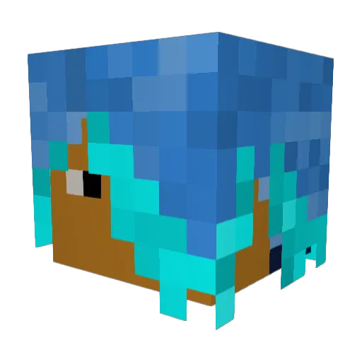 Luminilles Minecraft avatar head, 3D render