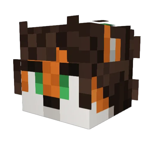 Luminitu Minecraft avatar head, 3D render