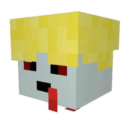 Luminocityy Minecraft avatar head, 3D render