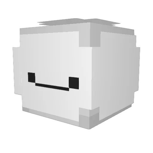 Luminossy Minecraft avatar head, 3D render