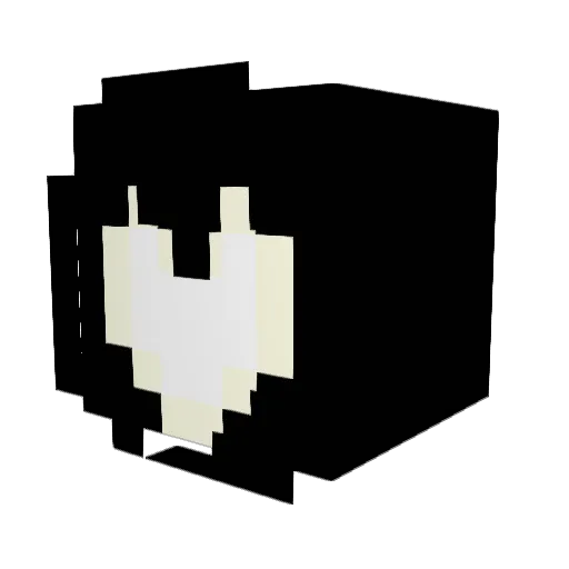 Luminosya Minecraft avatar head, 3D render