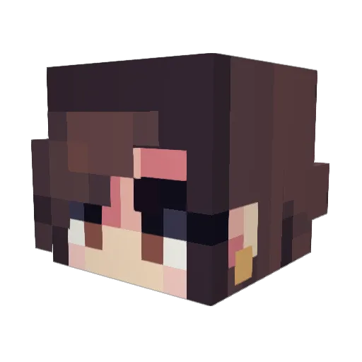 LuminousFeather Minecraft avatar head, 3D render