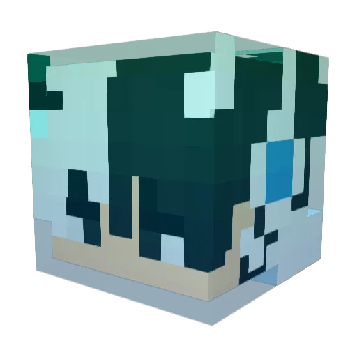 LuminousGN Minecraft avatar head, 3D render