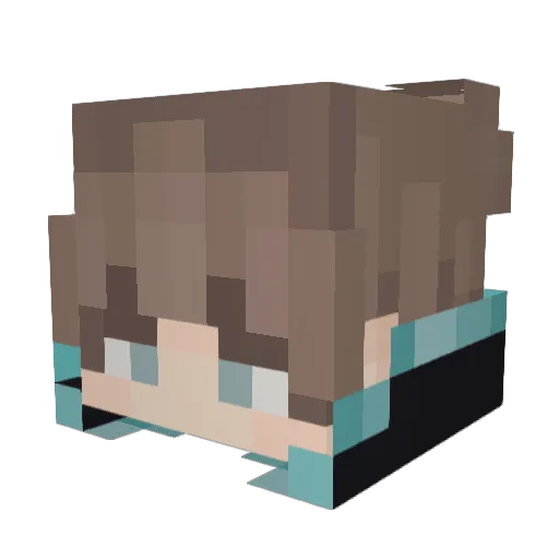 LuminousLeaf Minecraft avatar head, 3D render