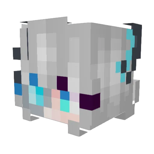 Luminous_00 Minecraft avatar head, 3D render