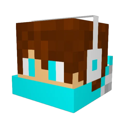 Luminous_99 Minecraft avatar head, 3D render