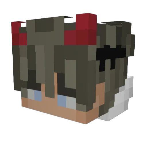 Luminqys Minecraft avatar head, 3D render