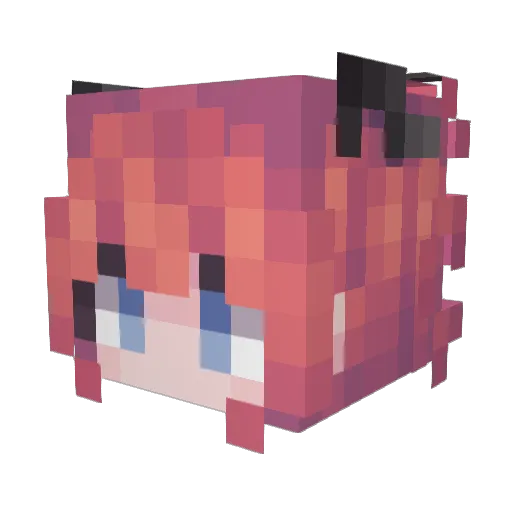 Lumioer_ Minecraft avatar head, 3D render