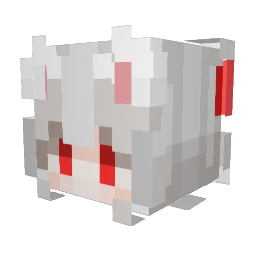 Lumipix Minecraft avatar head, 3D render