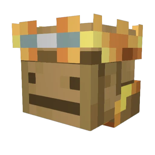 Lumiric Minecraft avatar head, 3D render