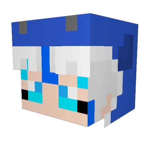 Lumisusi Minecraft avatar head, 3D render
