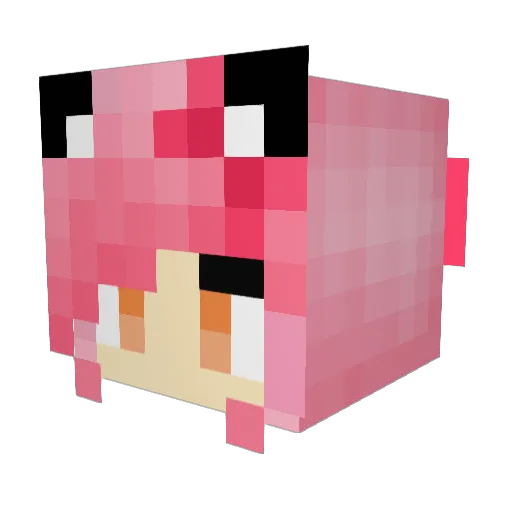 Lumithia Minecraft avatar head, 3D render