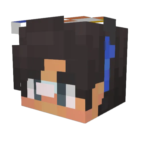 Lumitosh Minecraft avatar head, 3D render
