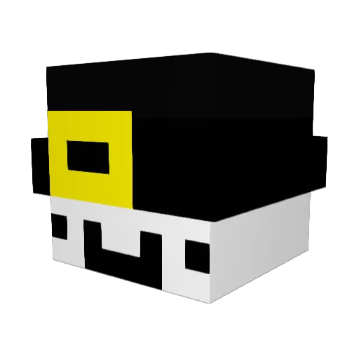 Lumium_ Minecraft avatar head, 3D render
