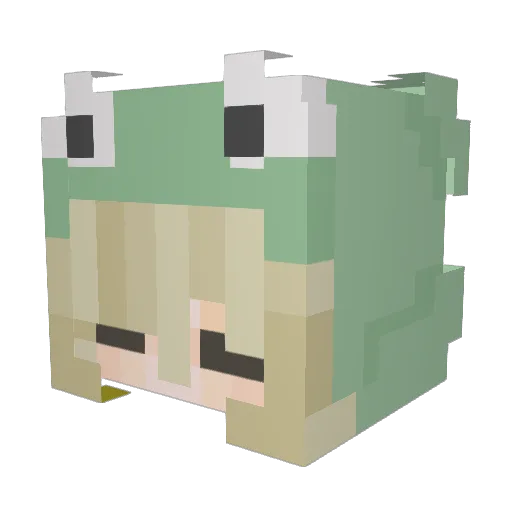 Lumivd Minecraft avatar head, 3D render