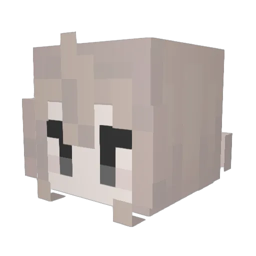 Lumiyna_ Minecraft avatar head, 3D render