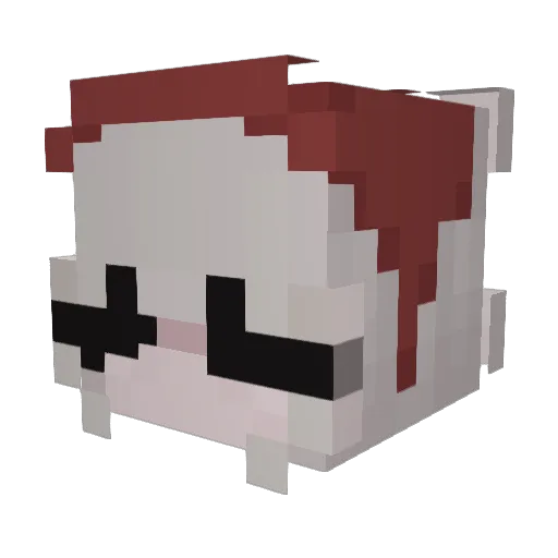 Lumno Minecraft avatar head, 3D render
