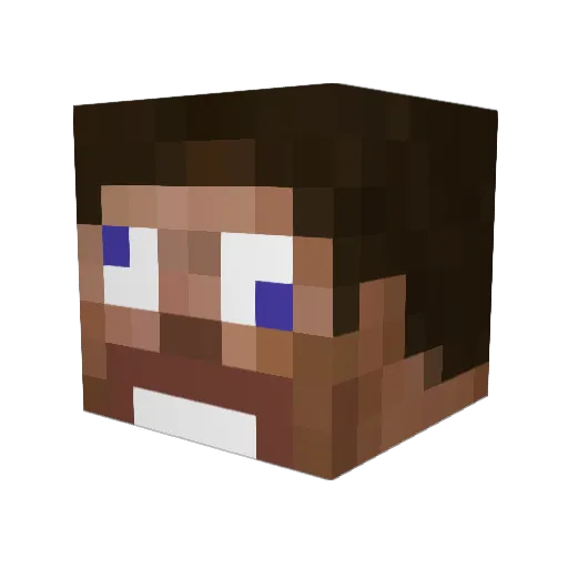 LumpR Minecraft avatar head, 3D render