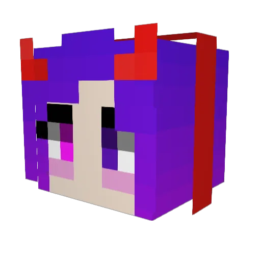 LumpiePrincess Minecraft avatar head, 3D render
