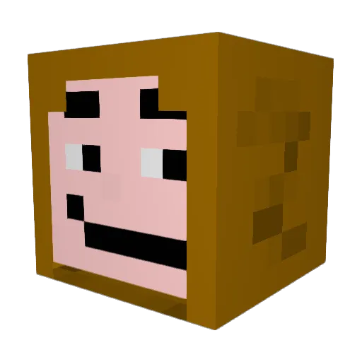 LumpuPL Minecraft avatar head, 3D render