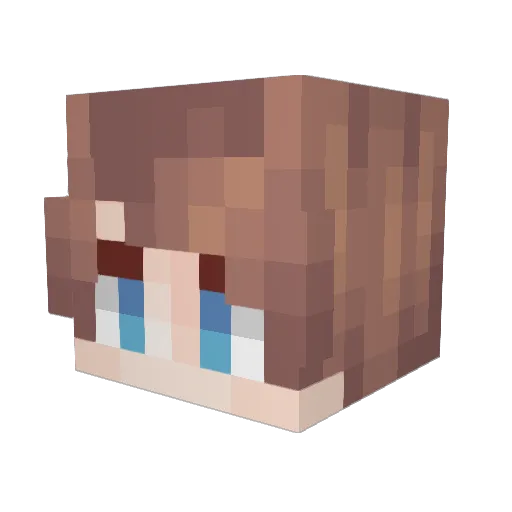 Lumpy123 Minecraft avatar head, 3D render